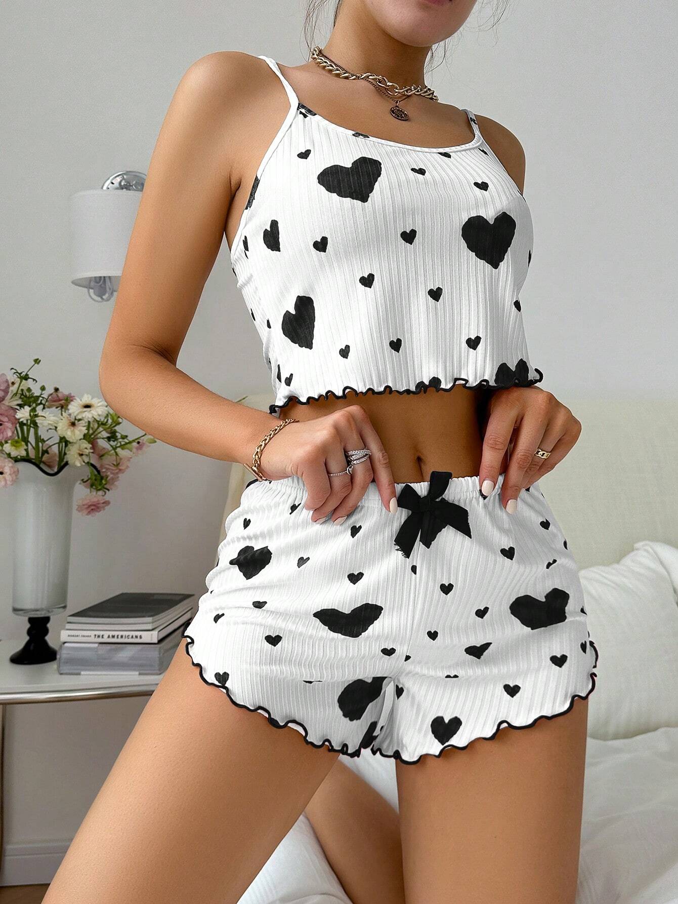 Pijama Feminino Corações
