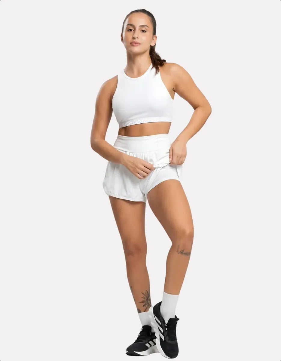 Conjunto Fitness Top Short Roupa Academia Feminino Treino
