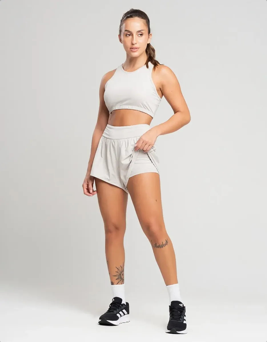 Conjunto Fitness Top Short Roupa Academia Feminino Treino