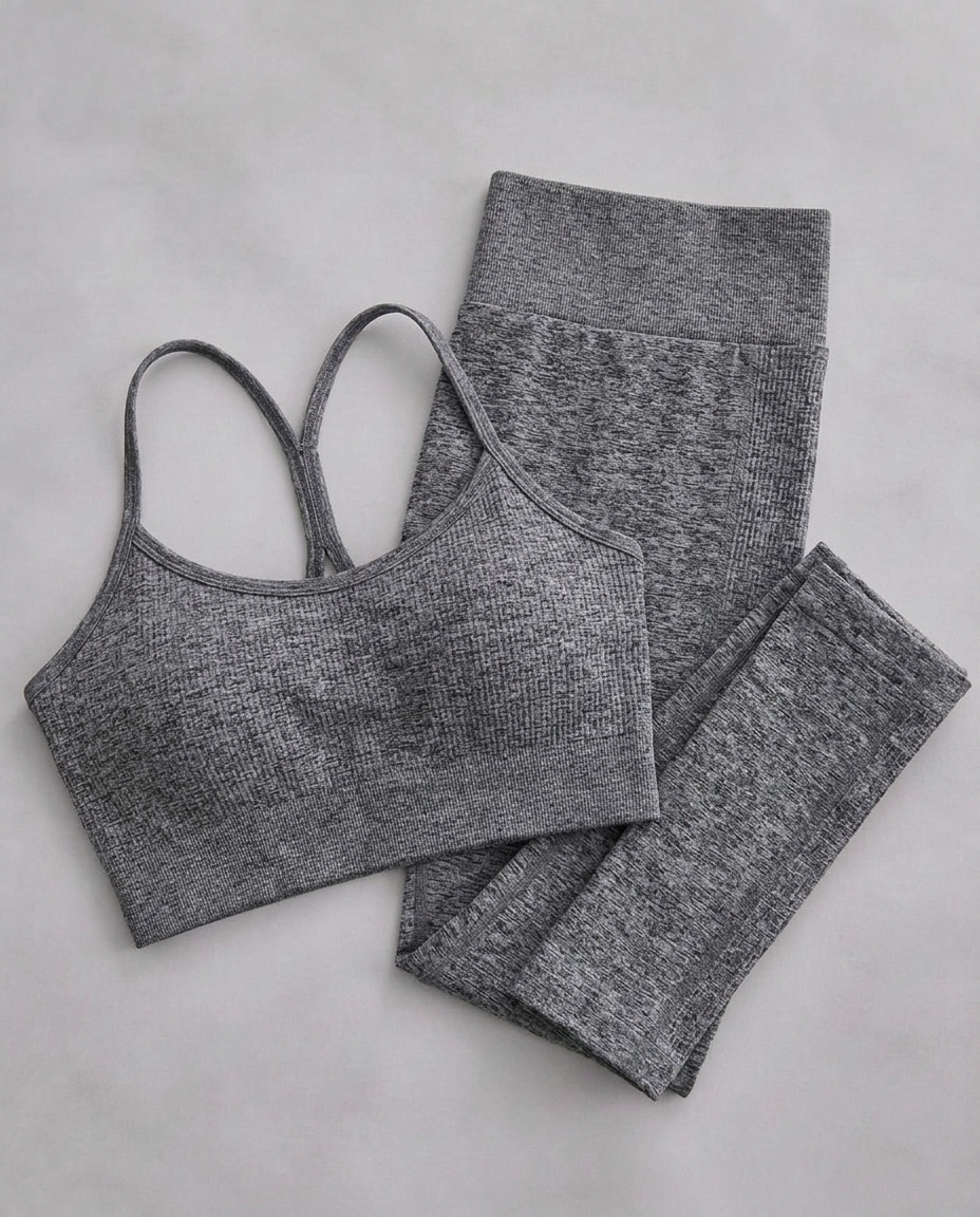 Conjunto Fitness Canelado NANO — Top + Legging