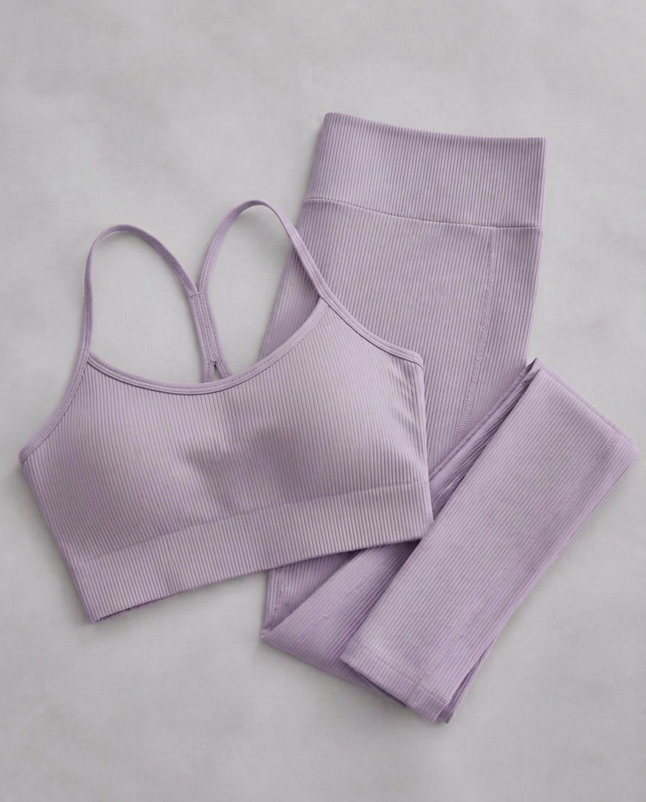 Conjunto Fitness Canelado NANO — Top + Legging