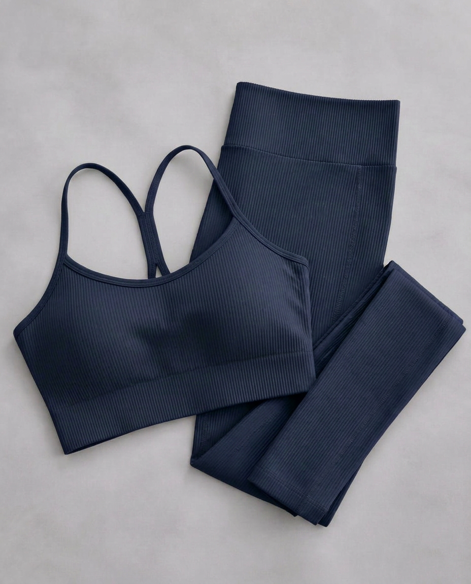 Conjunto Fitness Canelado NANO — Top + Legging