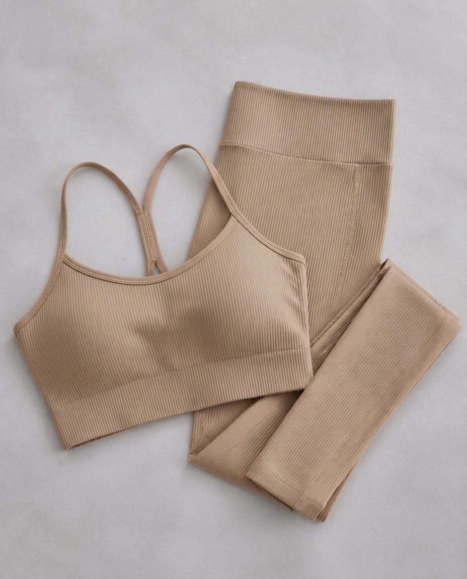 Conjunto Fitness Canelado NANO — Top + Legging