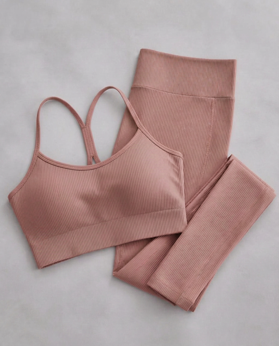 Conjunto Fitness Canelado NANO — Top + Legging