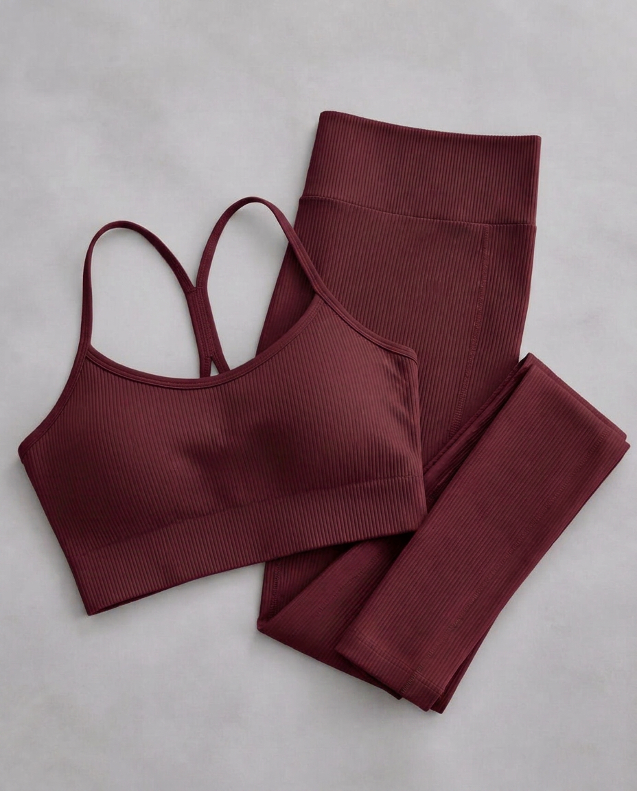 Conjunto Fitness Canelado NANO — Top + Legging